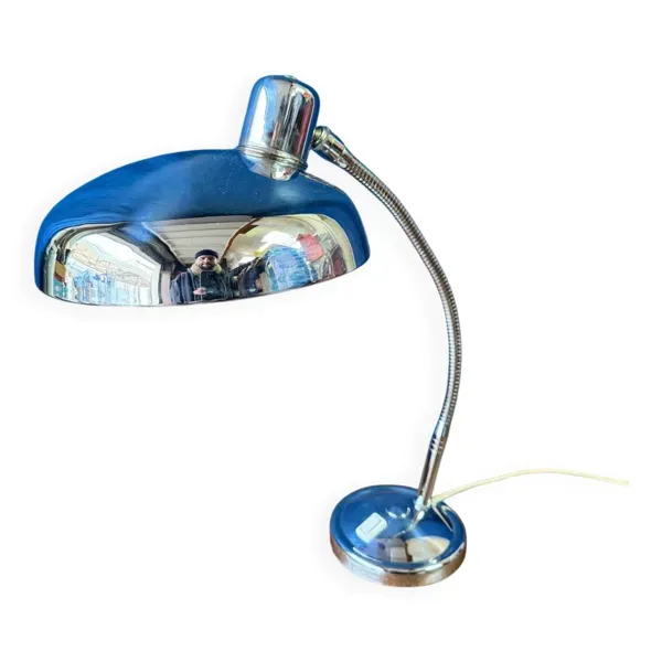 Lampe de bureau vintage chromée Giovanni Michelucci pour Lariolux