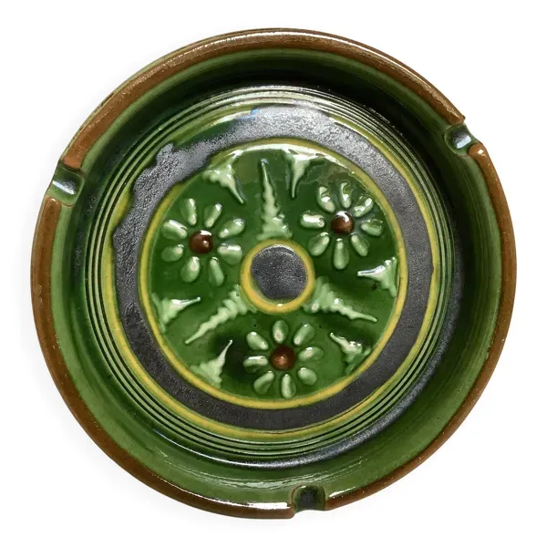 Vide poche cendrier vert sapin et noir Puigdemont