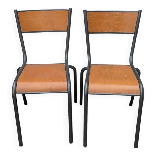 Paire de chaises de style Mullca