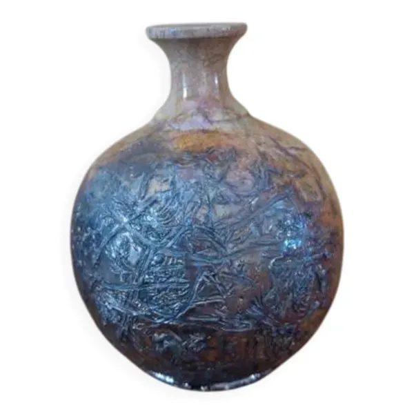 Gisèle Buthod-Garcon (Née en 1954) - Vase boule en céramique émaillée beige