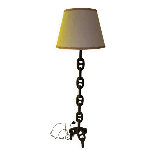 Lampe de sol artisanale ''Chaîne d'Ancre'' – Style Industriel & Maritime