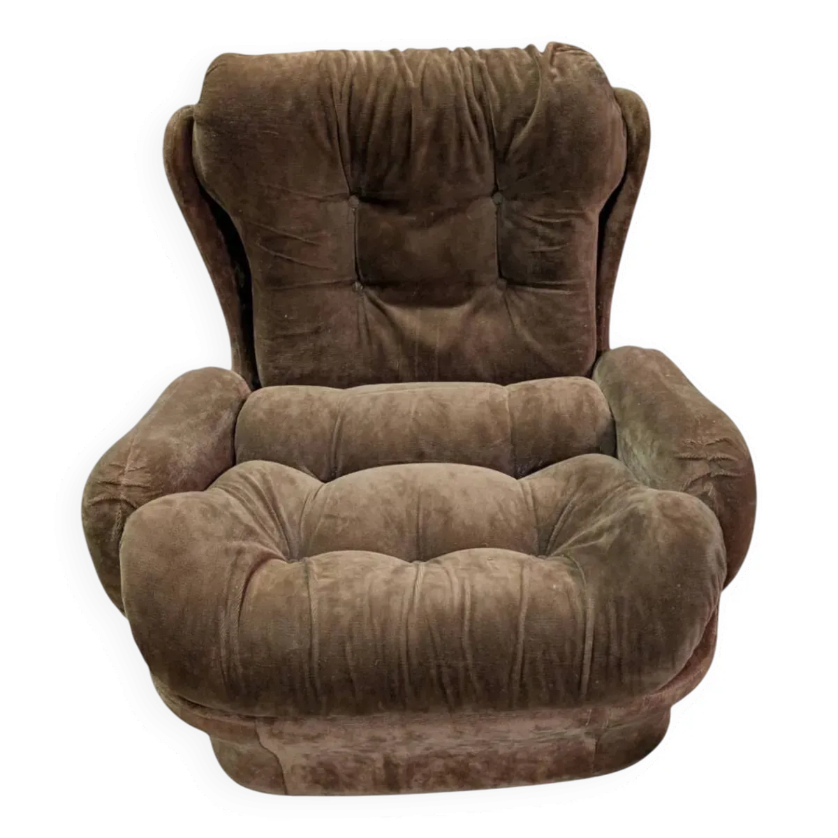 Fauteuil en velours vintage