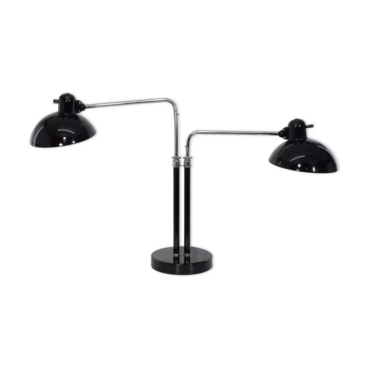 Lampe de bureau double Bauhaus de Christian Dell modèle 6660 Super, édition originale Kaiser Idel