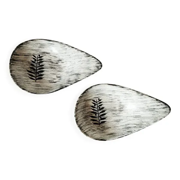 Vintage french 1960s 2x salins tolede - toledo serving bowls black olive