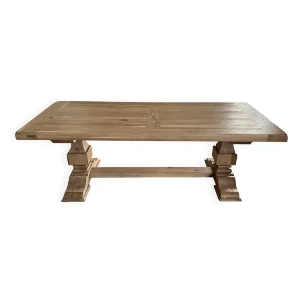Table de ferme / monastère ancienne en chêne massif - 220 cm x 90 cm