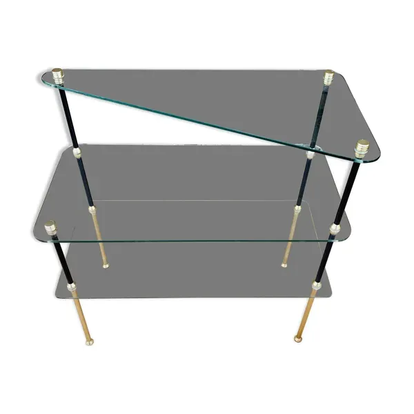 Étagère en verre vintage des années 50/60