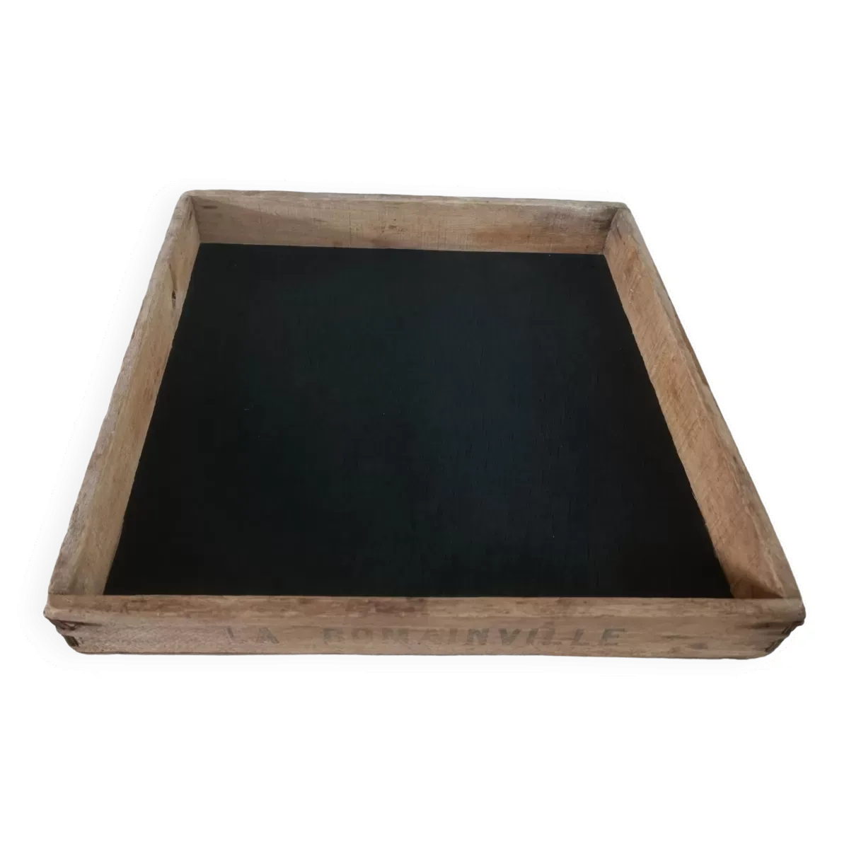 Plateau ancien en bois art populaire