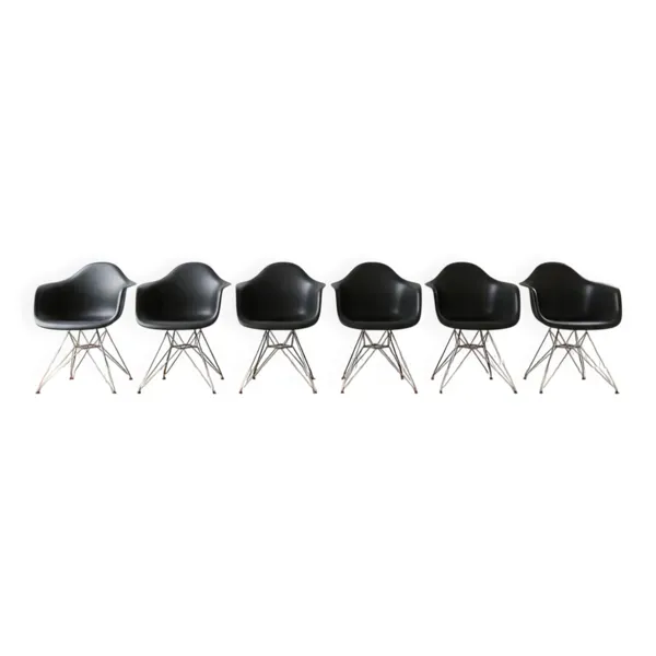Suite de 6 fauteuils DAR, Charles & Ray Eames