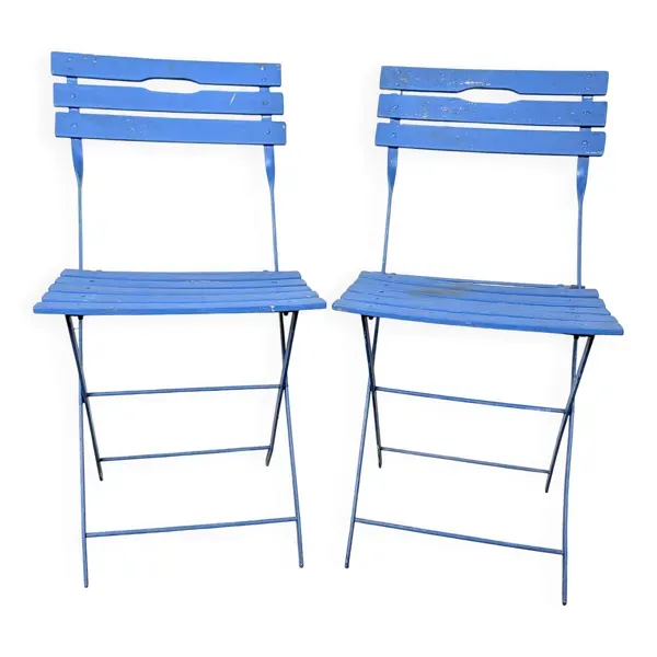 Paire de chaises pliantes de jardin