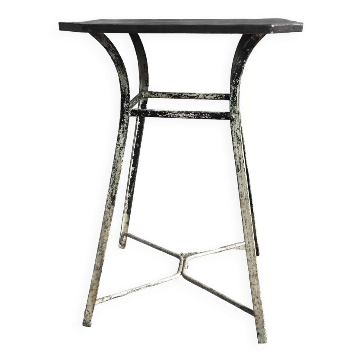 Gueridon métallique riveté - design industriel mi-XXe