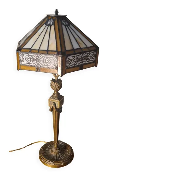 Lampe pied bronze 19e