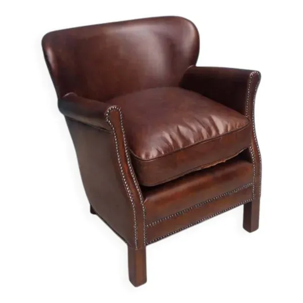 Fauteuil club en cuir