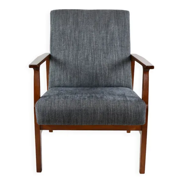 Fauteuil club noir vintage des années 1970