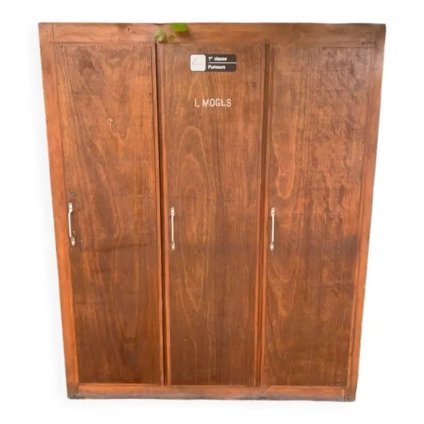 Armoire SNCF en bois authentique