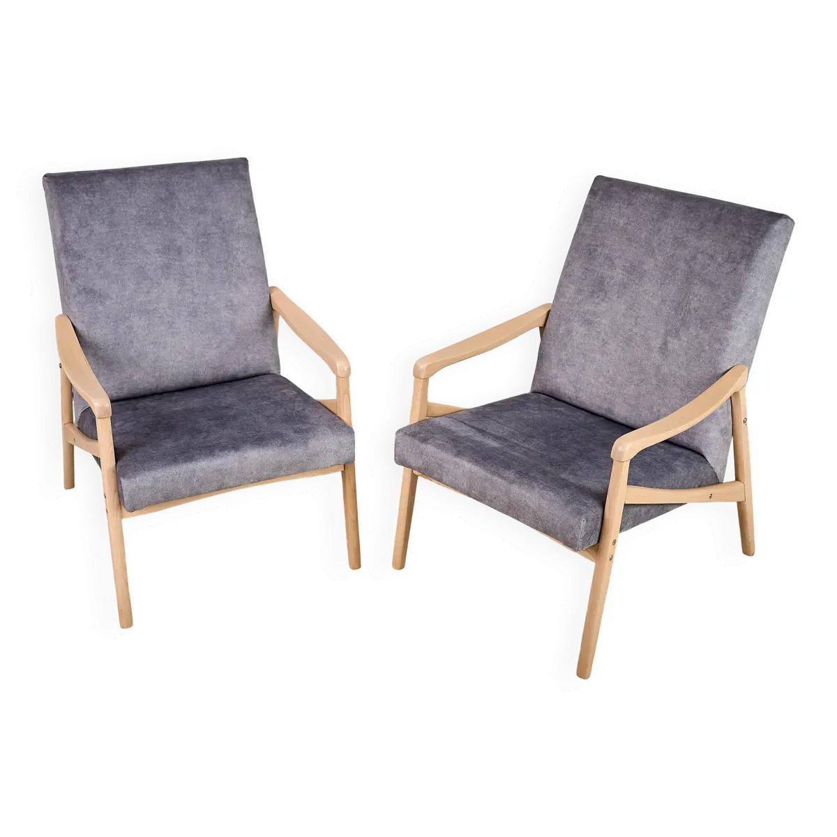 Paire de fauteuils conçus par J. Jiroutek, TON Tchécoslovaquie, années 1960, Vintage