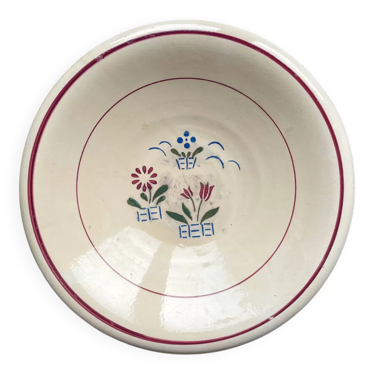 Plat creux vintage LUNEVILLE modèle ''Aurore'' Made in France