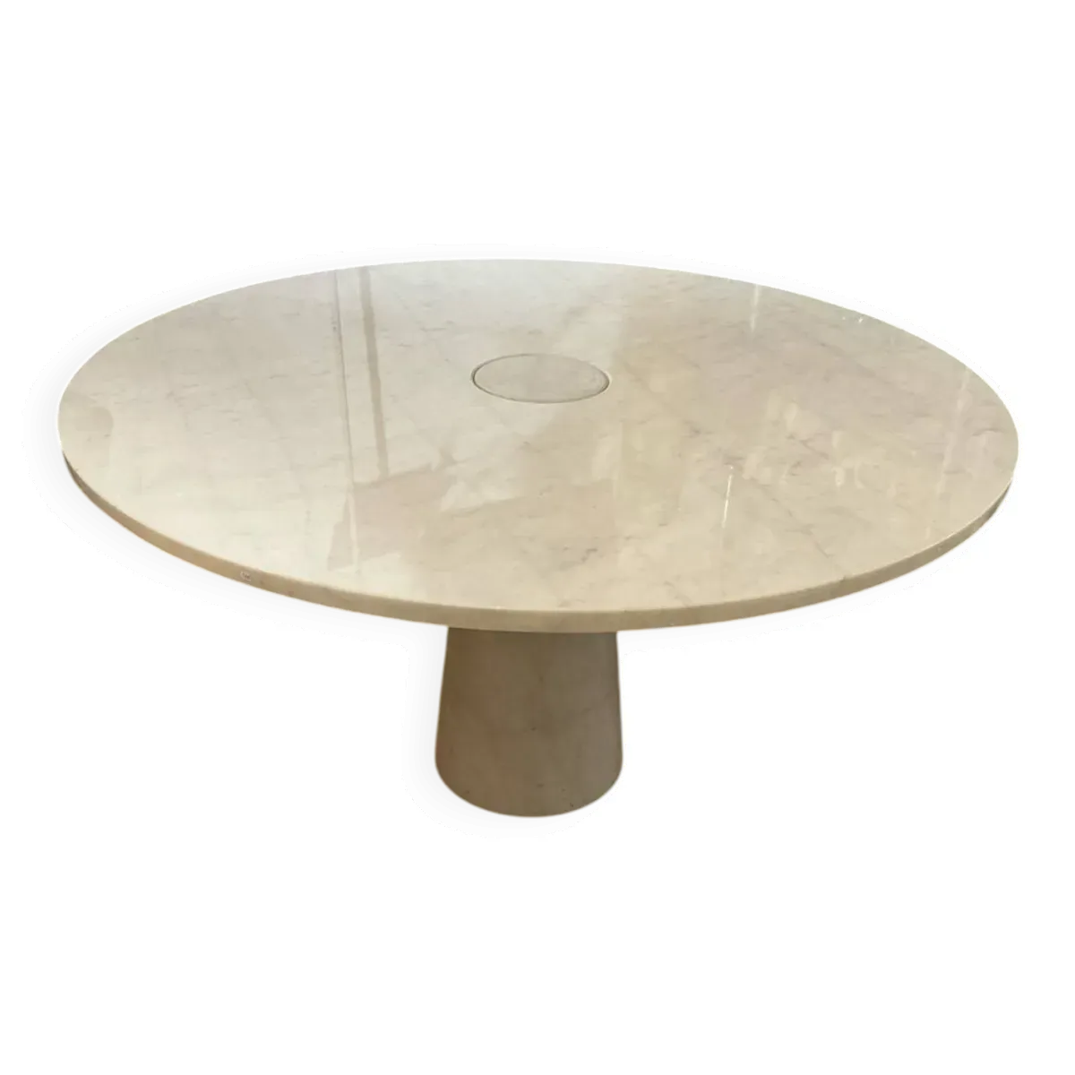 Table Eros en Marbre Blanc par Angelo Mangiarotti pour Skipper, 1990s