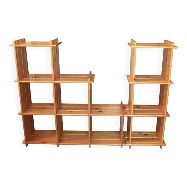 Etagère escalier en pin massif style Regain