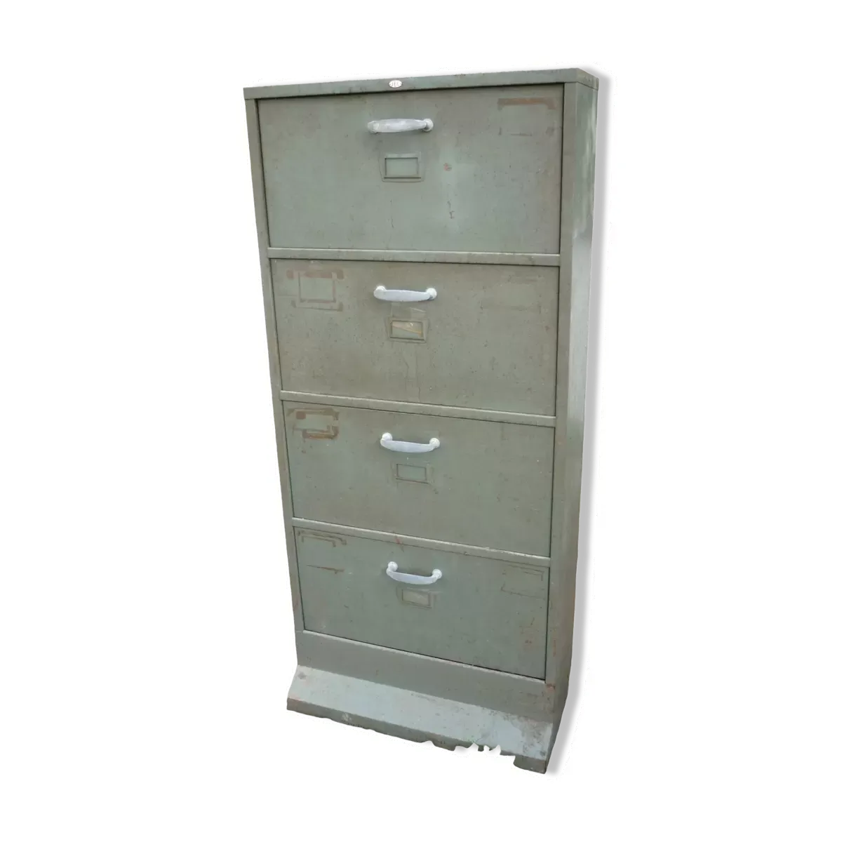 Meuble d'atelier 4 tiroirs pivotants en fer JEC 1960