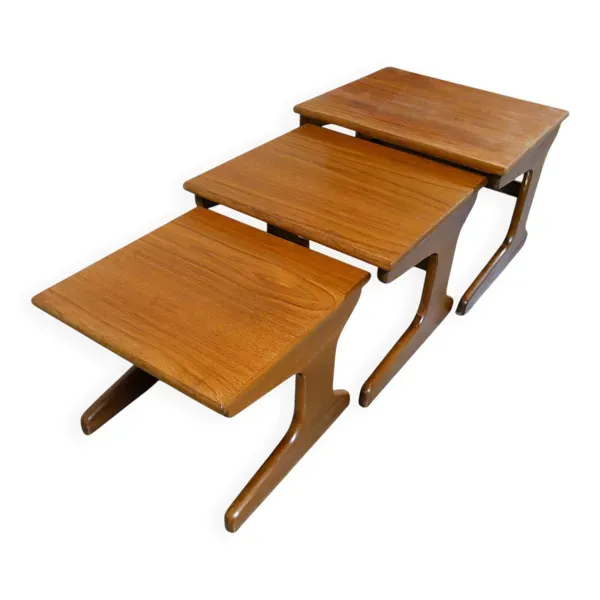 Table gigogne Portwood of Stockport en teck - vintage 1960 1970