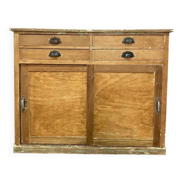 Buffet, meuble de métier à portes coulissantes