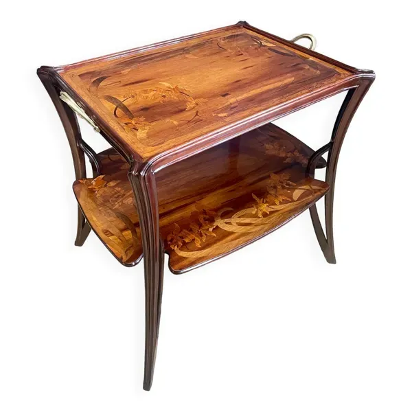 Table à thé aux orchidées louis majorelle modèle olga art nouveau 1900