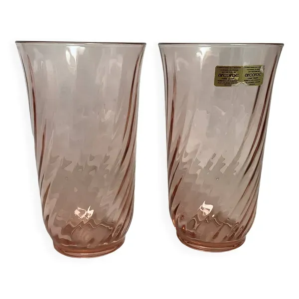 Paire de vases rosaline arcoroc