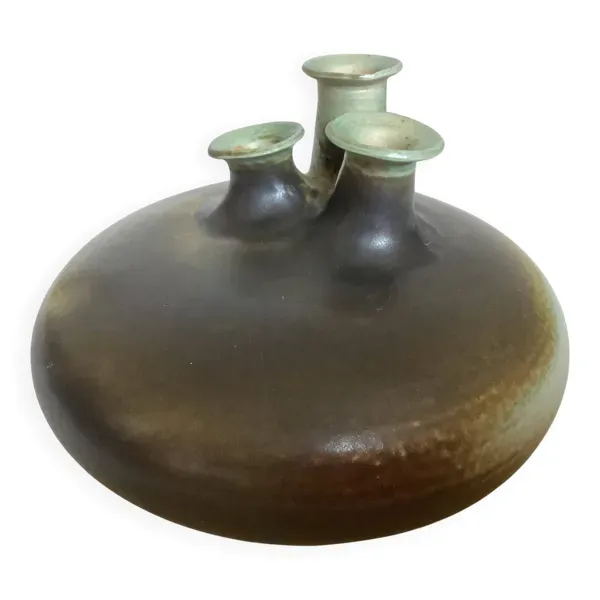 Pique fleurs vase céramique bicolore