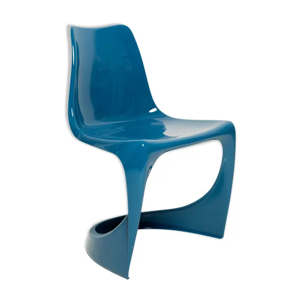 Chaise Cado bleu mer de milieu du siècle, Steen Østergaard, Europe, années 1960