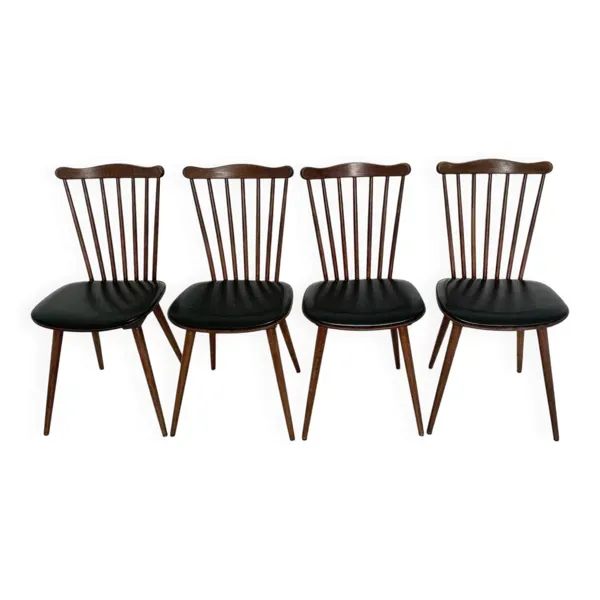 Lot de 4 chaises vintage Baumann, modèle Sonate