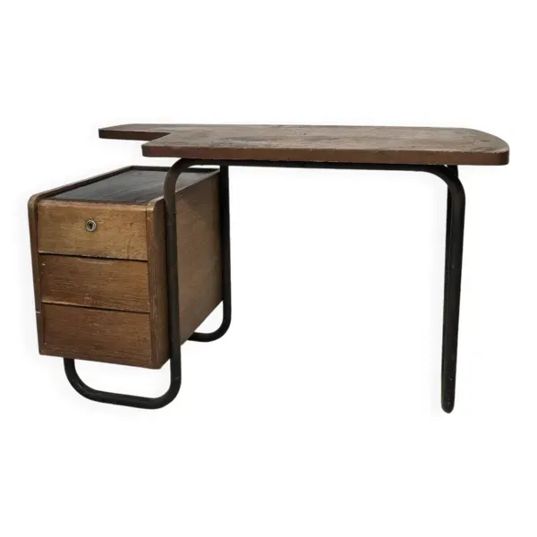 Bureau Mobilor CAB Roger Charroy – moderniste métal bois 1950 vintage