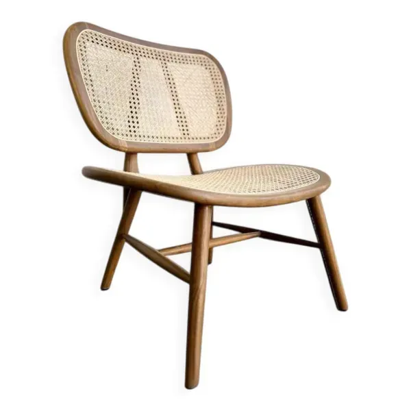 Fauteuil lounge rétro en rotin / fauteuil / fauteuil une place