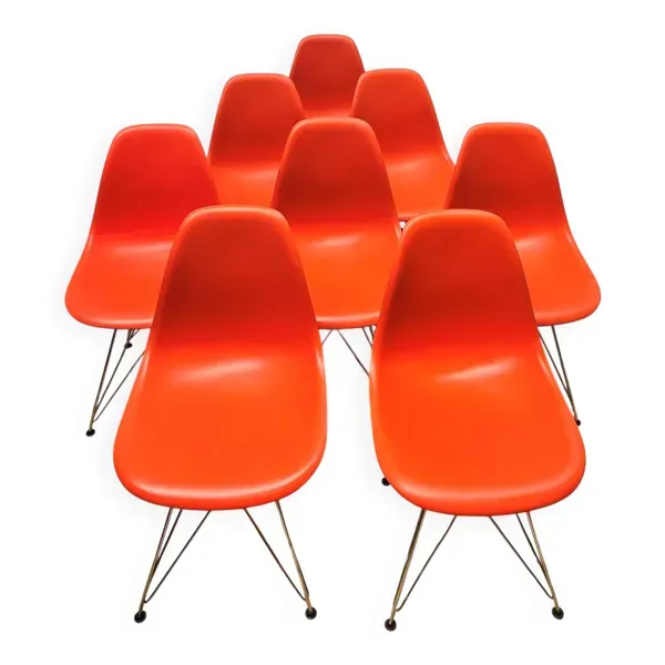Suite de 8 chaises DSR, Charles & Ray Eames
