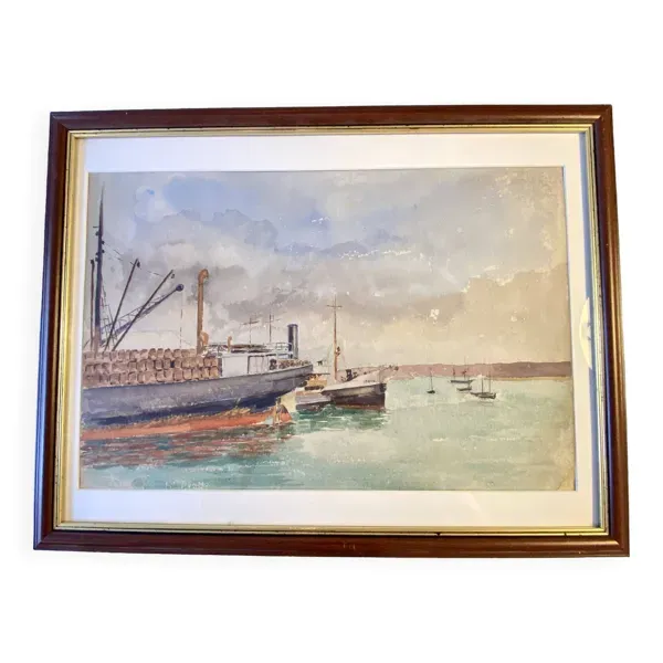 Tableau ancien, Marine vers 1950/1960