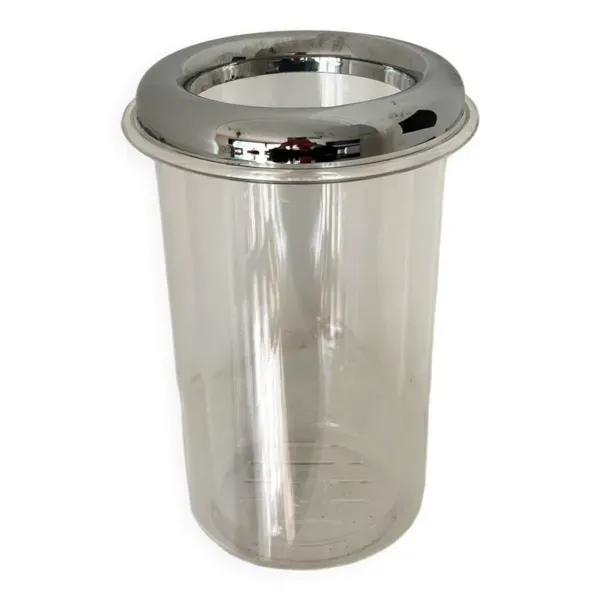 Seau à glaçons / refroidisseur à vin Guzzini avec bordure chromé