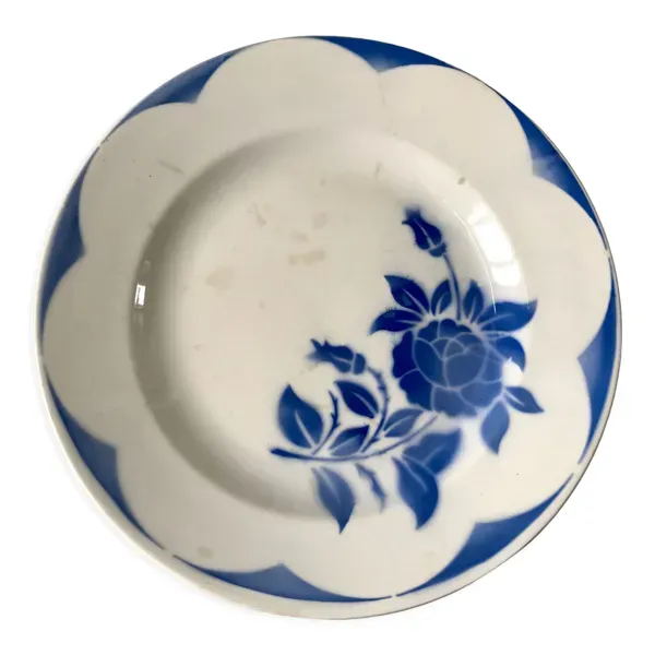 Plat rond Digoin Sarreguemines modèle Corsica années 40