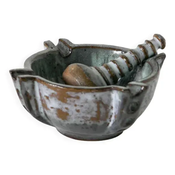 Mortier avec pilon en céramique, design, Allemagne, 1970