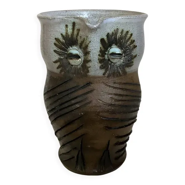 Petit pichet hibou chouette céramique