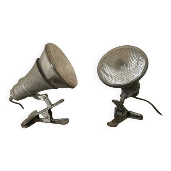 Paire de lampes industrielles à pince