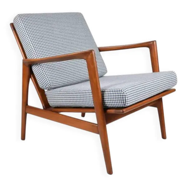 Fauteuil scandinave original Stefan, entièrement restauré, icône.