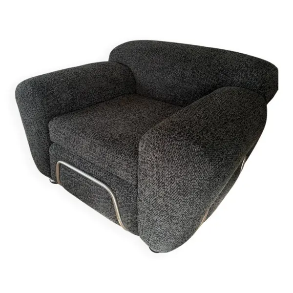 Fauteuil club tubulaire italien 1970
