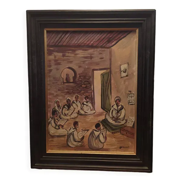 huile sur toile orientaliste signée Lakroune