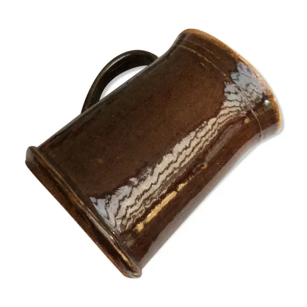 Pichet  avec bec verseur en grès émaillé années 50