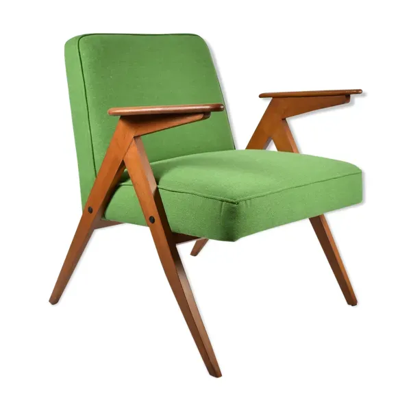 Fauteuil vintage ''Bunny'' années 1960, vert printemps