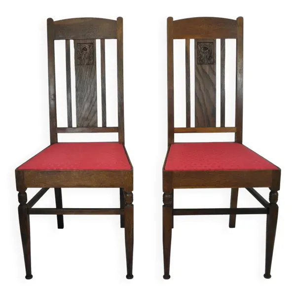 PAIRE de CHAISES '' ARTS AND CRAFTS