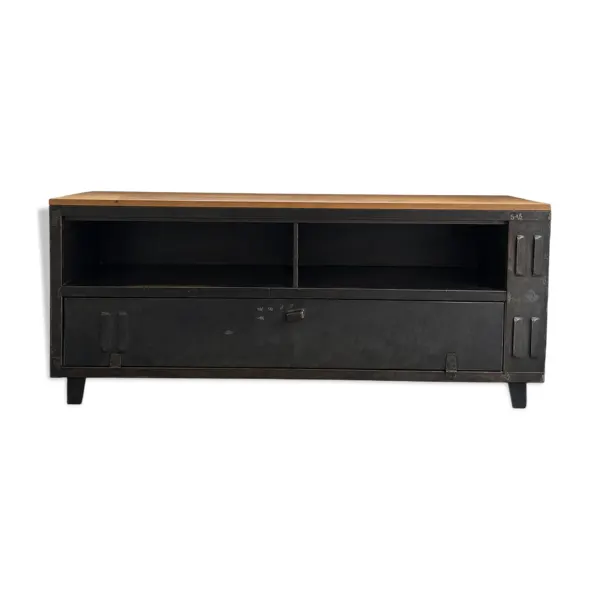 Meuble TV ou rangement en bois et métal