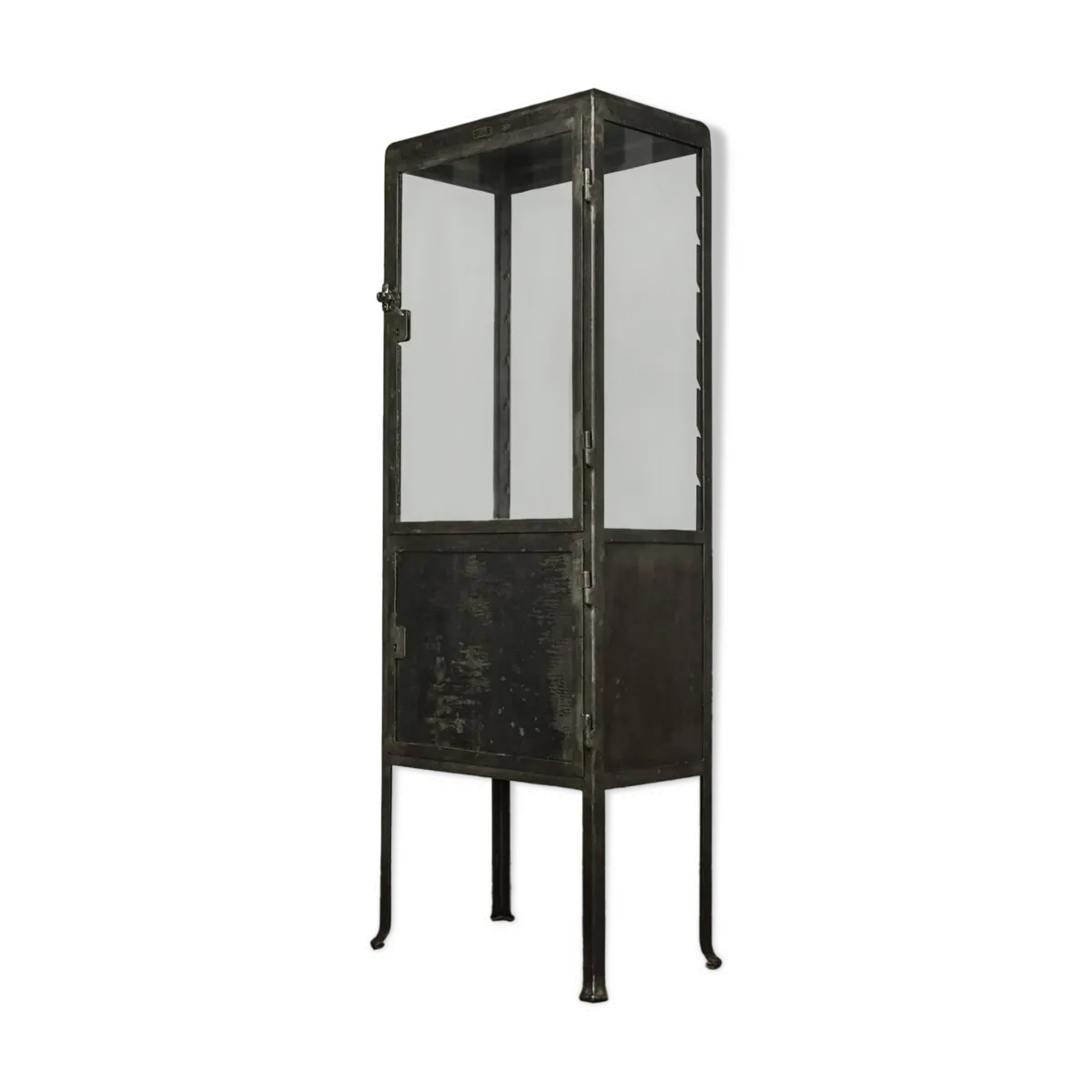 Cabinet dentiste vintage industrial - armoire metal glass