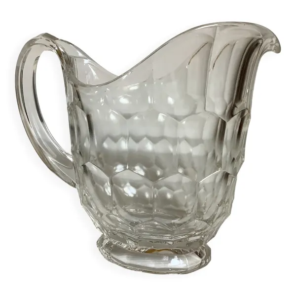 Grand pichet broc ovale en verre