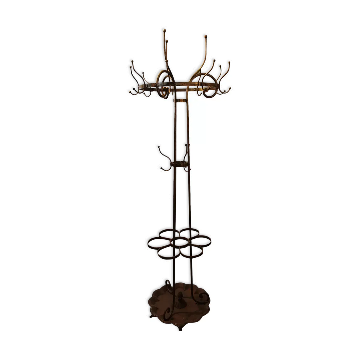 Porte manteaux ancien avec porte parapluie