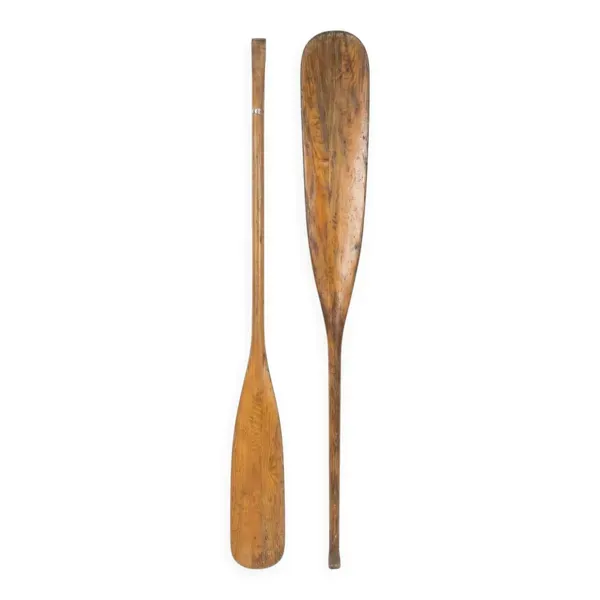 Paire de pagaies en bois massif